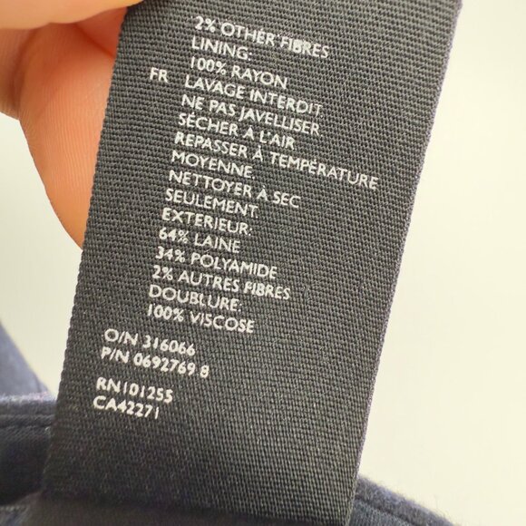 COS Wool Blend Tailored Navy Blue Ankle Pants Size 8 - Picture 4 of 6